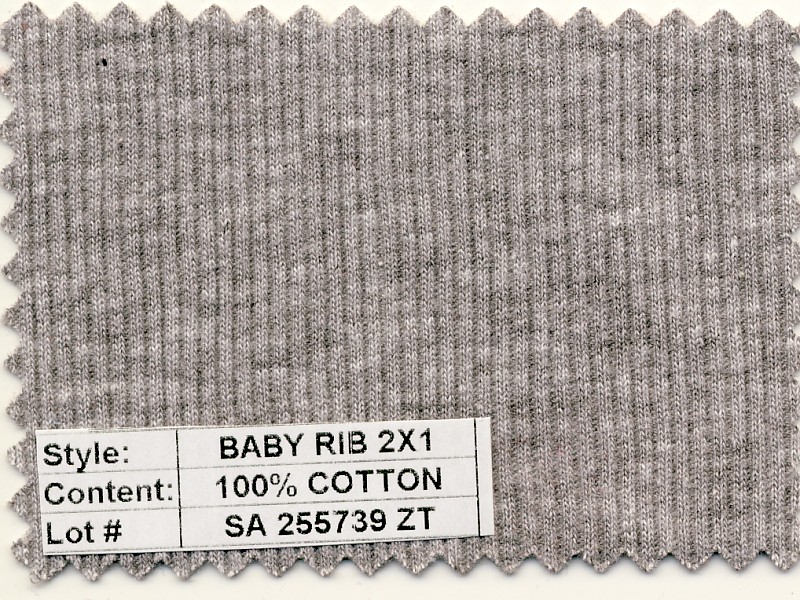 100% Cotton 2x1 Rib 