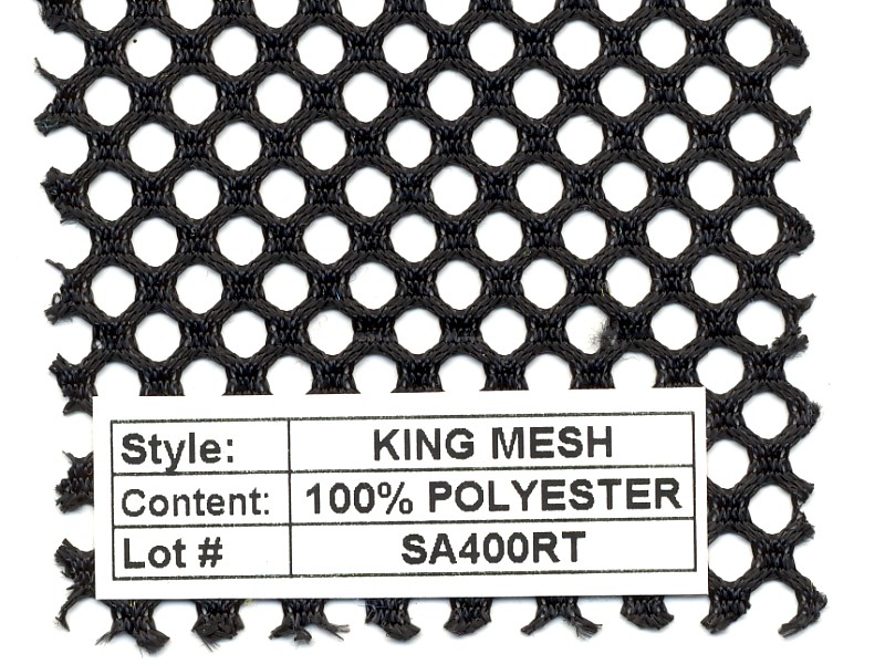 Black King Mesh Jersey Fabric