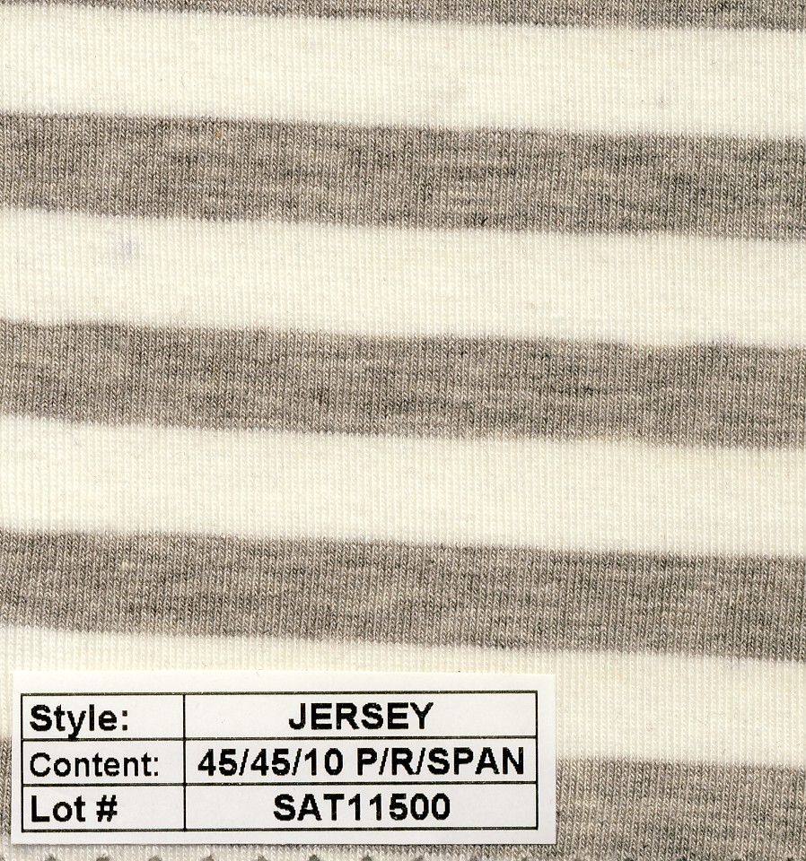 Jersey poly rayon spandex Stripe 1/2''