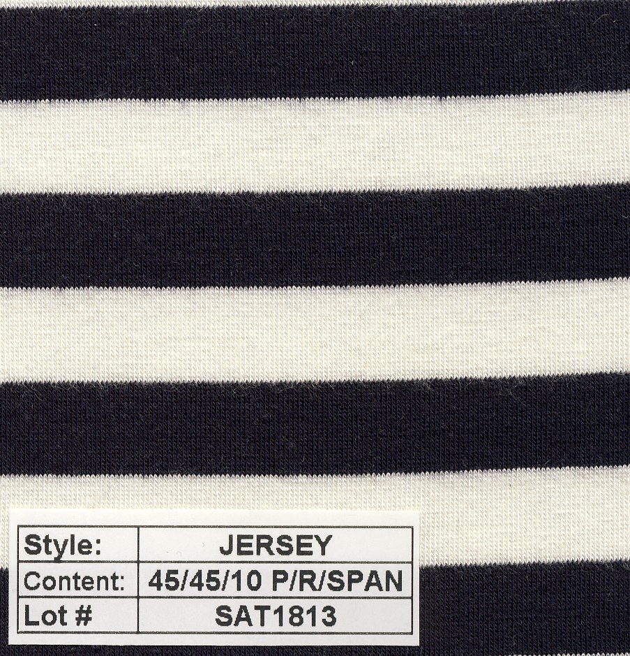 Jersey poly rayon spandex Stripe 1/2''