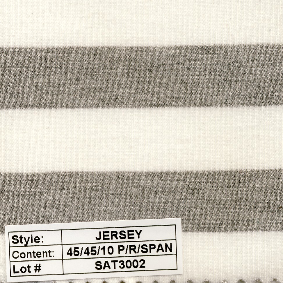 Jersey poly rayon spandex Stripe 1''