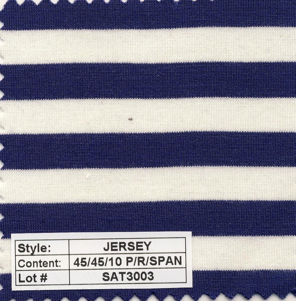 Jersey poly rayon spandex Stripe 1/2''