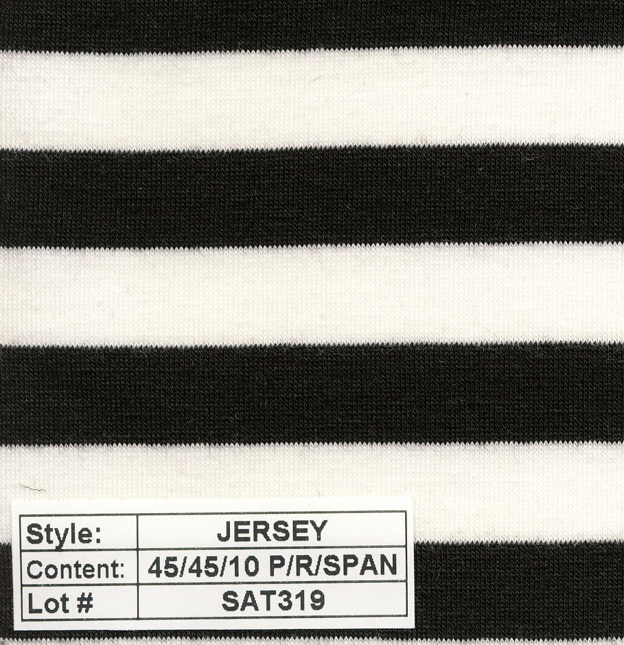 Jersey poly rayon spandex Stripe 1/2''