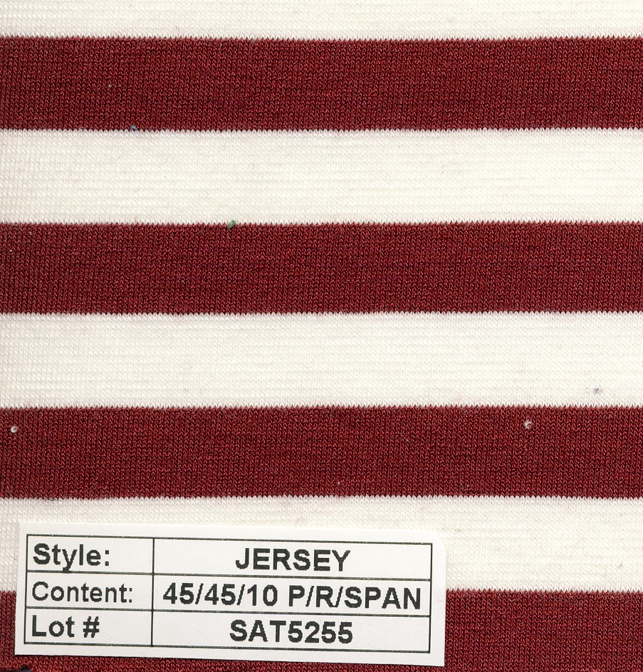 Jersey poly rayon spandex Stripe 1/2''