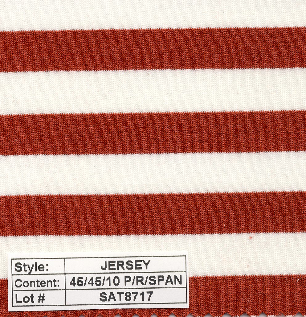 Jersey poly rayon spandex Stripe 1/2''