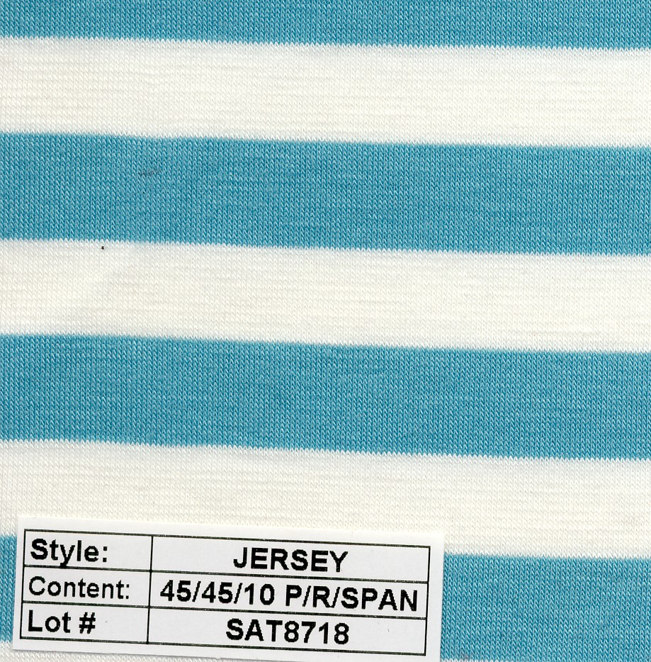 Jersey poly rayon spandex Stripe 1/2''